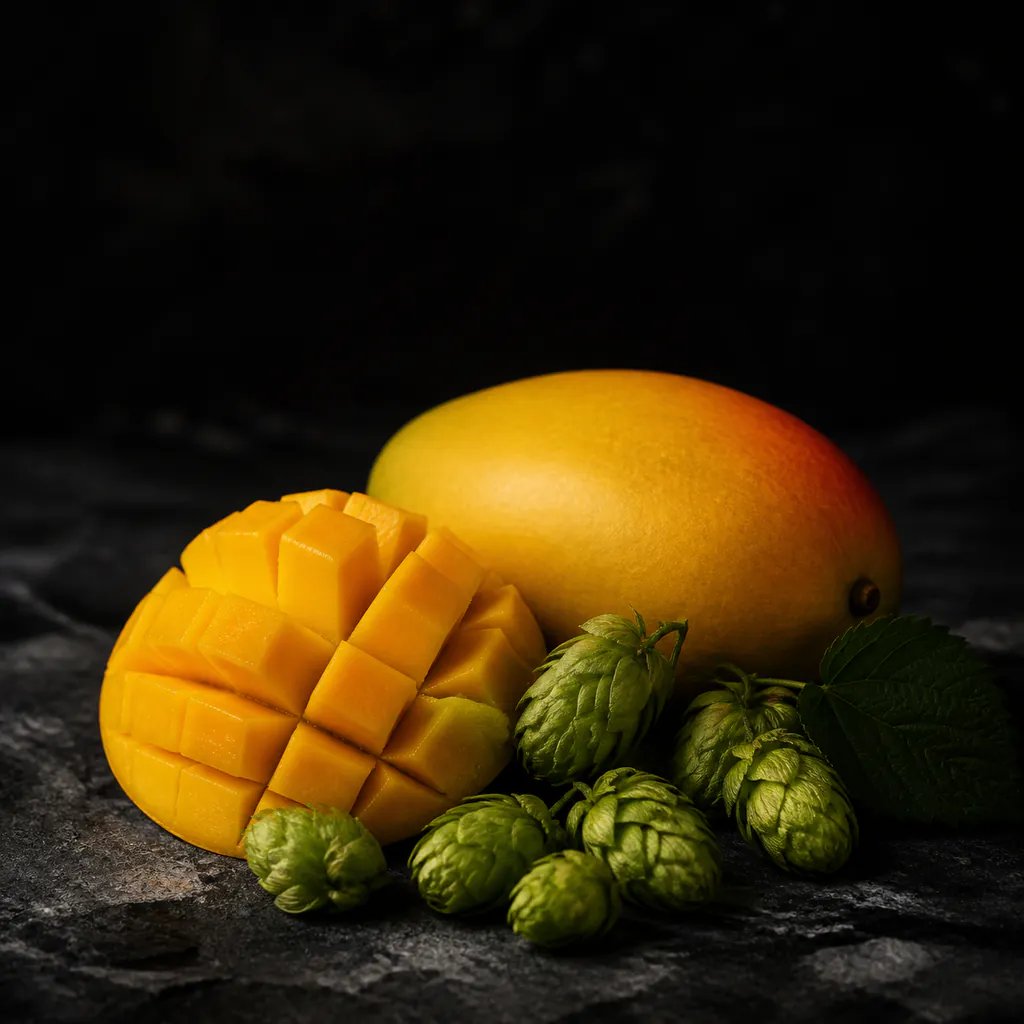 Mango and hop cones